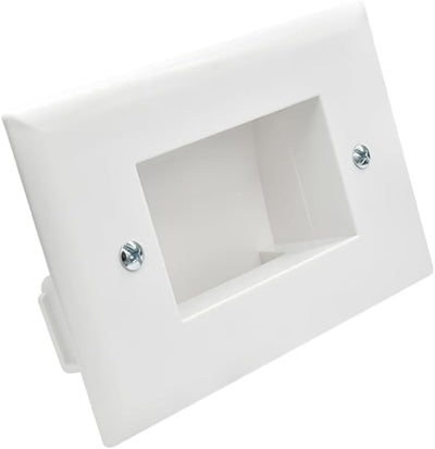 Placa paso cables baja voltaje 1 banda organizadora blanco