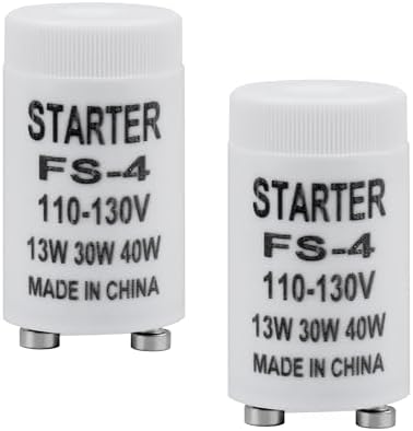 2 Pzas Arrancador Fluorescente 30-40W Plástico