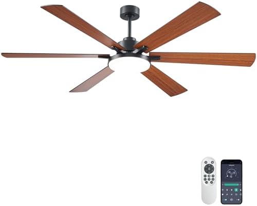 Ventilador techo 72pulg luces control remoto madera sala