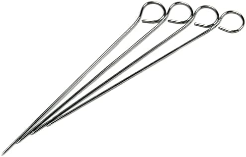 Juego 4 Brochetas Acero Inox 9pulg Barbacoa