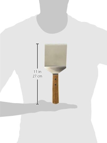 Espátula carne acero inox 4x3.75pulg mediano marrón