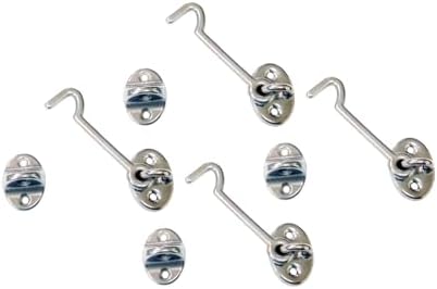Gancho cabina acero inox 316 grado marino 3pulg set 4