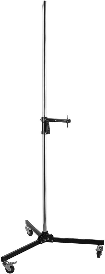 Soporte luz acero columna cromada 6.5ft
