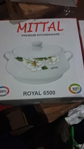 Termoware aislado cacerola 118.3oz diseño floral blanco acero inox