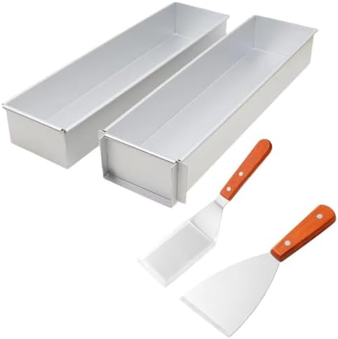 Molde rectangular para tartas 16x4pulg extraíble con espátulas