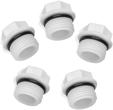 Conector roscado PVC 3/4 pulg SCH 40 MNPT blanco set 5