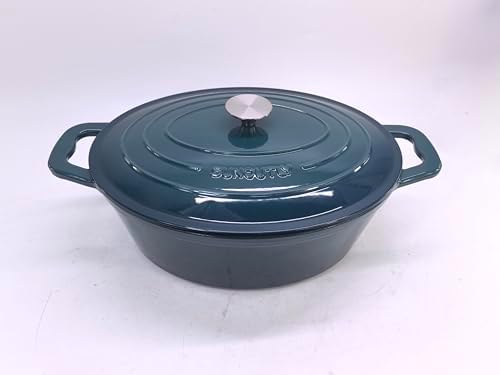 Horno holandés hierro fundido esmaltado 9.3qt con tapa libro cocina
