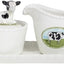 Crema y azúcar de granja en gres blancos Mud Pie