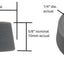 Pies parachoques poliuretano 1.5pulg gris set 4