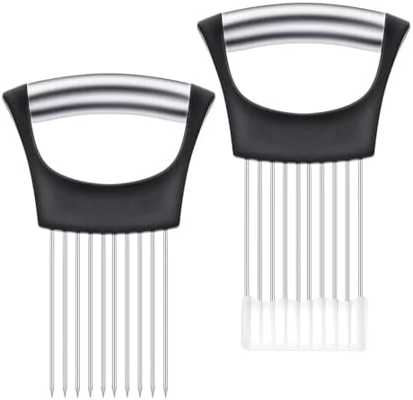Soporte para rebanadas de cebolla y cortador de acero inoxidable