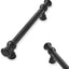 10 Manijas gabinete 3-1/2pulg negro mate resistente cocina