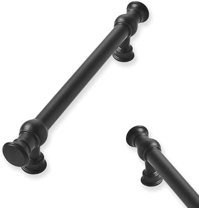 10 Manijas gabinete 3-1/2pulg negro mate resistente cocina