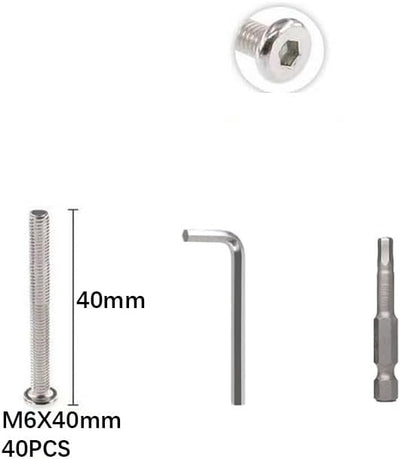 20 Pzas Acero Inox 0.236x1.575pulg Con Llave Hex M4