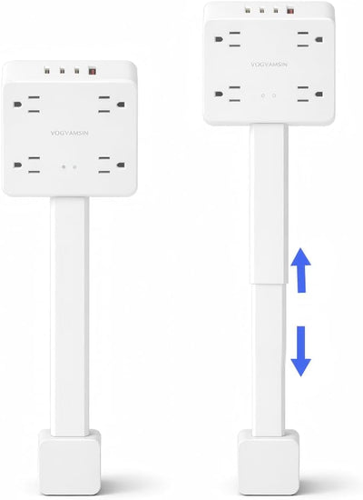 Barra extensora toma corriente 4 salidas CA 1 USB-A 3 USB-C 1675W