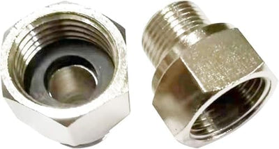 Adaptador grifo G1/2 a UNF9/16 latón compresión 2 Pzas