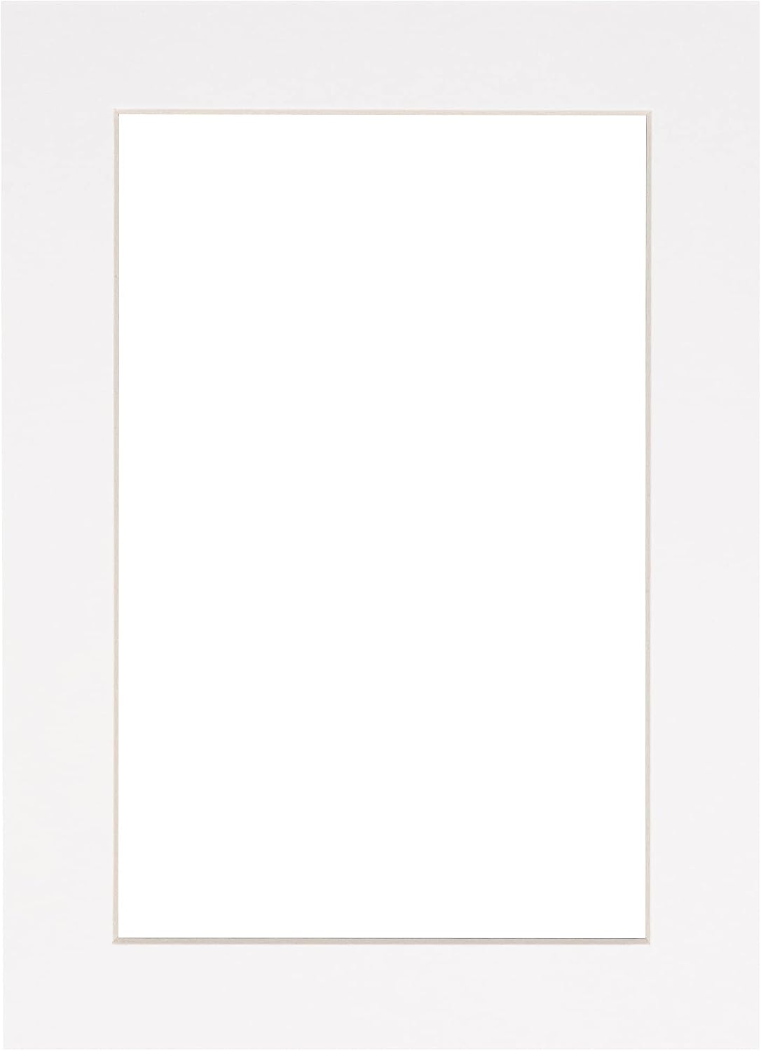 Mat 11x14 Bevel Cut para fotos 8x11 blanco sin ácido 4 capas