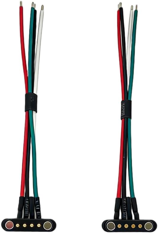 Conector magnético pogo pin 4P con cable 10cm para alimentación DC