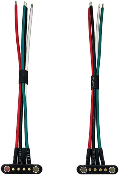 Conector magnético pogo pin 4P con cable 10cm para alimentación DC