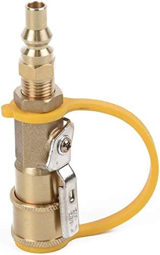 Kit válvula cierre rápido gas propano 1/4pulg RV enchufe manguera