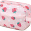 Neceser viaje niños impermeable fresa rosa