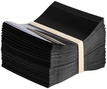 Bandas retráctiles precortadas PVC negro sellos botellas 2.6 × 2.2 in paquete 250