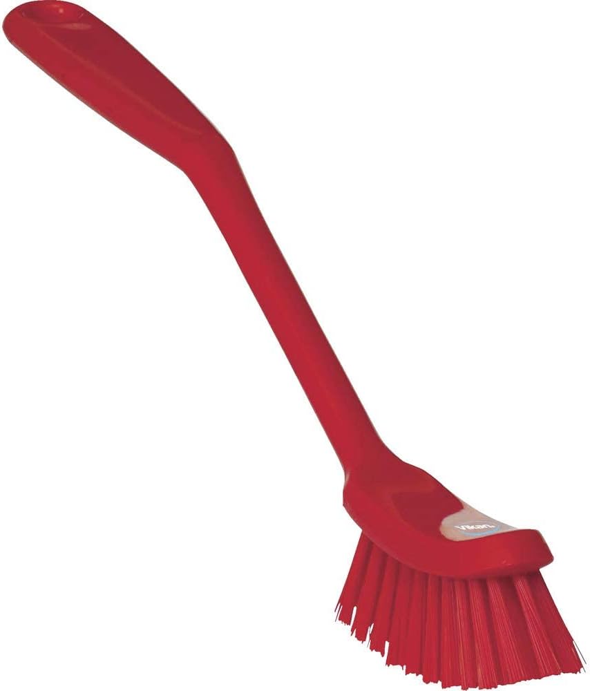 Cepillo platos estrecho antideslizante 11pulg rojo
