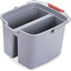 Cubo limpieza doble 17qt color gris plástico