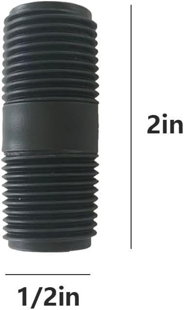5 Extens. Elev. Aspersor 1/2pulg MPT PVC Doble Macho 2pulg