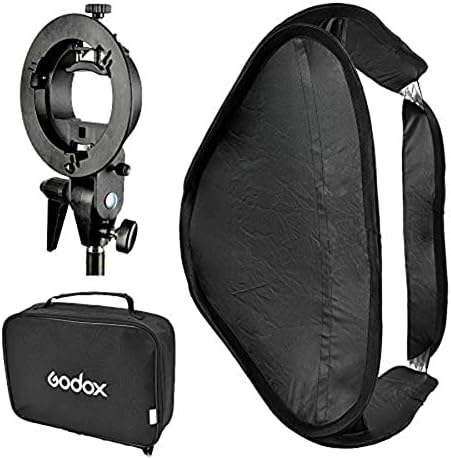 Softbox plegable S Mount 23.6x23.6pulgada para cámara estudio