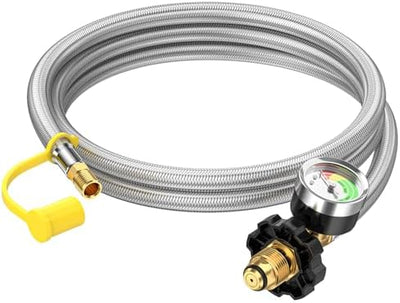 Extensión manguera propano 6ft manómetro POL x 1/4pulg