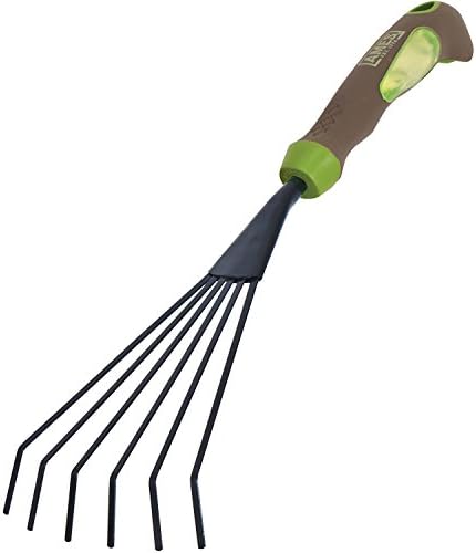Rastrillo mano agarre gel 11pulg marrón