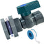 Kit válvula drenaje barril lluvia espita PVC 3/4pulg ajuste mamparo