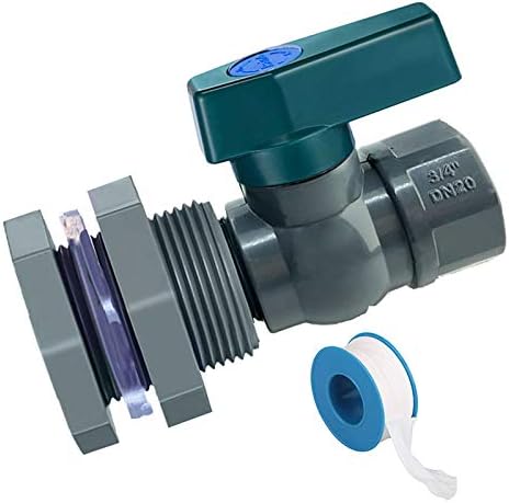 Kit válvula drenaje barril lluvia espita PVC 3/4pulg ajuste mamparo