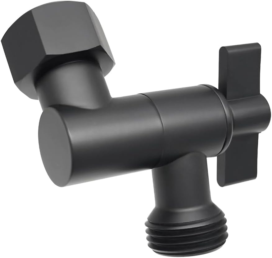 Adaptador ducha latón macizo ajustable negro mate