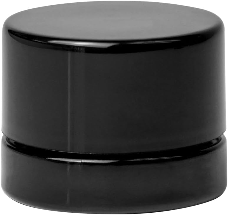 200 Frascos Vidrio Negro 0.17oz Tapas Negras Niños