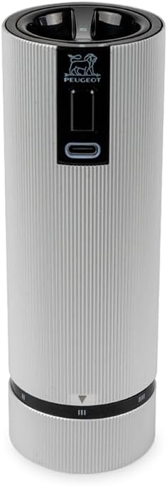 Molinillo sal eléctrico recargable 5.9pulg 6 ajustes aluminio