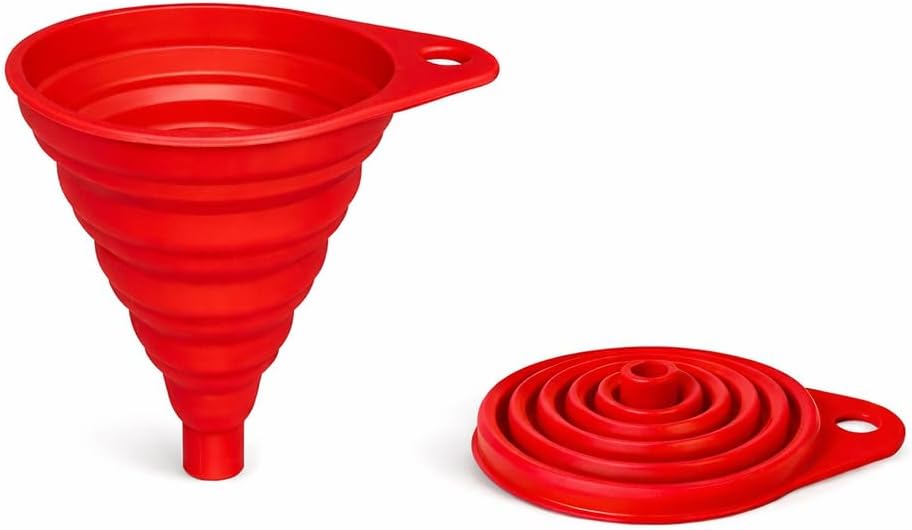 Embudo de cocina de silicona sin BPA plegable para botellas