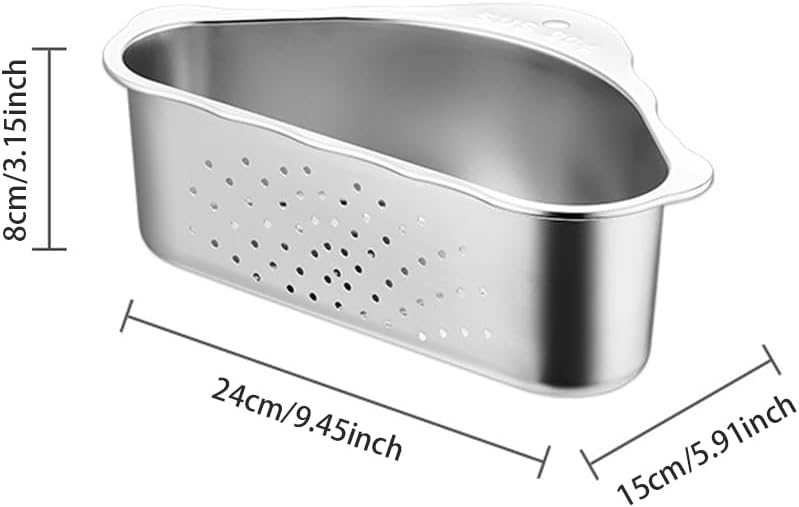 Cesta escurridor triangular acero inox para fregadero