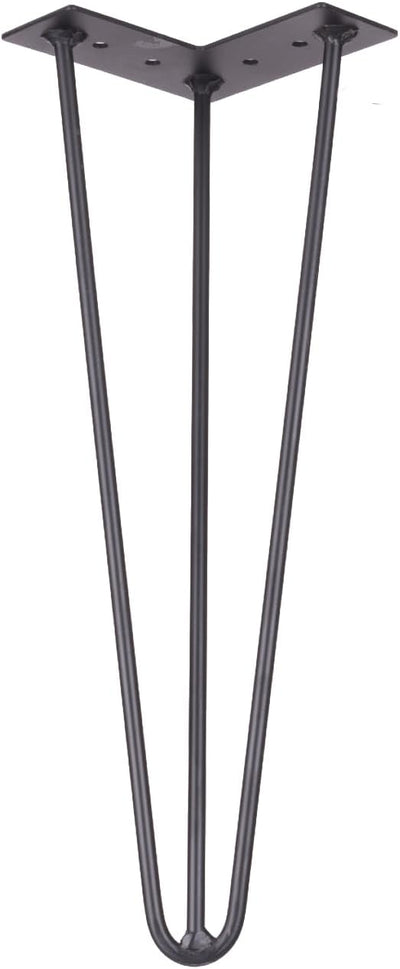 Pata mesa negra 3 puntas 16pulg acero base lista