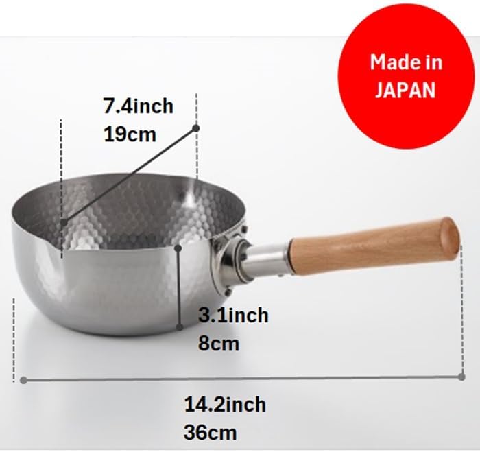 Cacerola Acero Inox 7pulg 1.8qt Mango Madera Tapa Inox