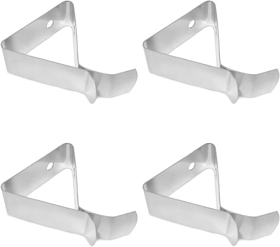 Soporte clip termómetro acero inox para parrilla plateado