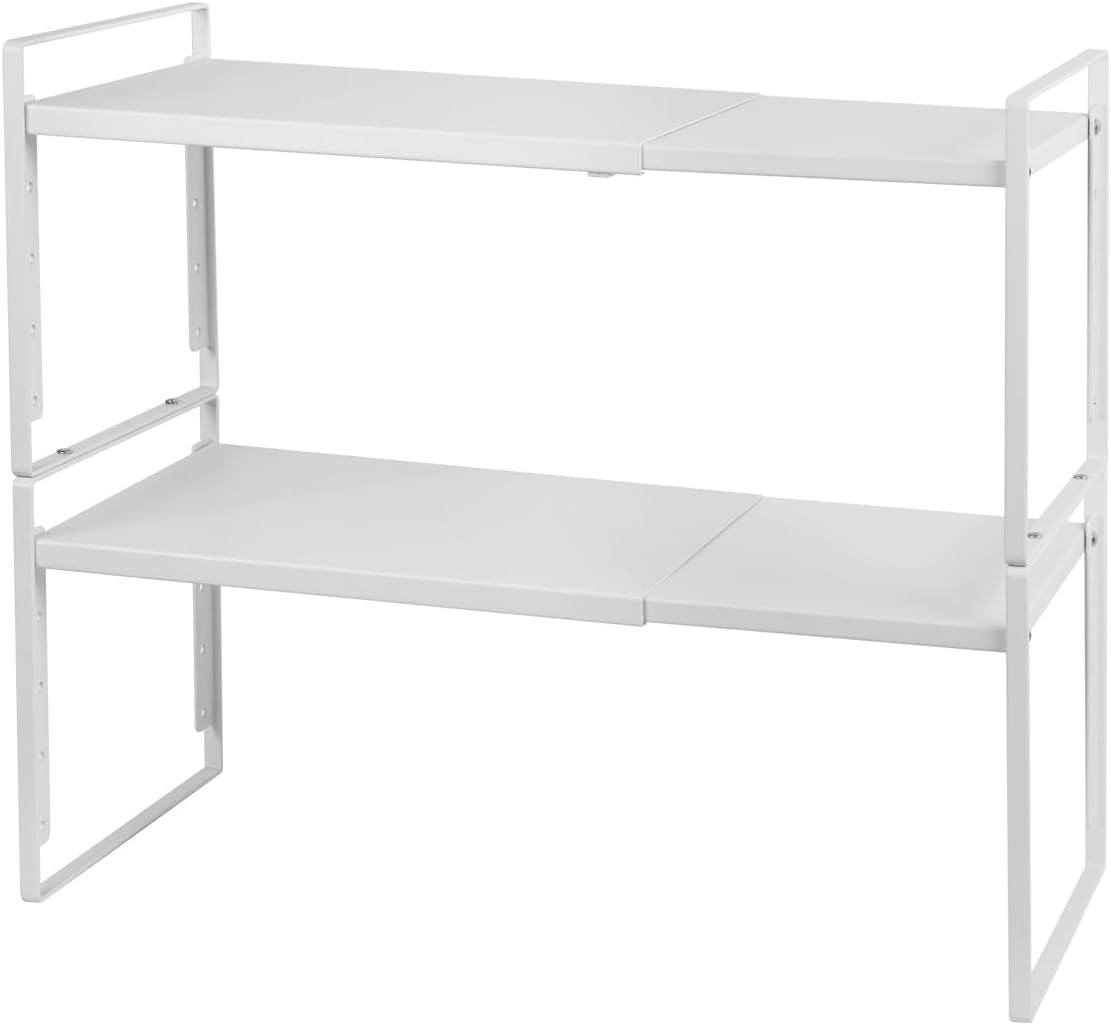 Pack 2 organiz. estantes cocina 5 alturas ajustables
