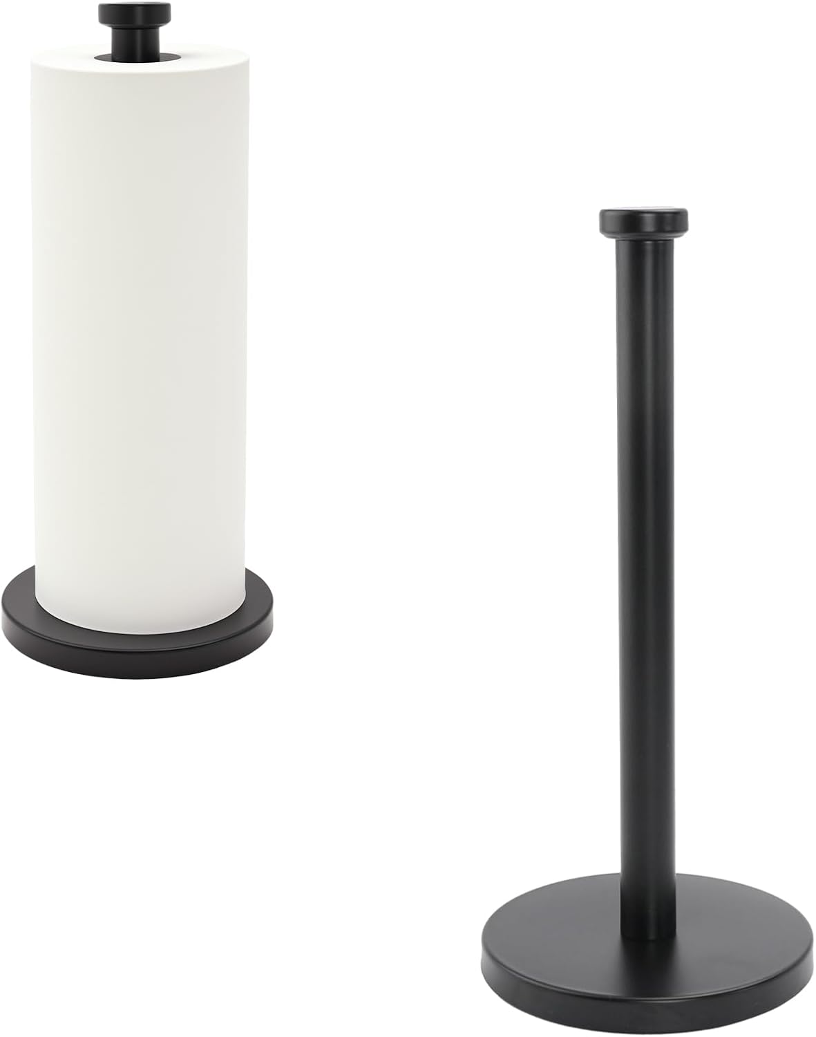 Soporte para rollo de papel de pie con base de acero inoxidable
