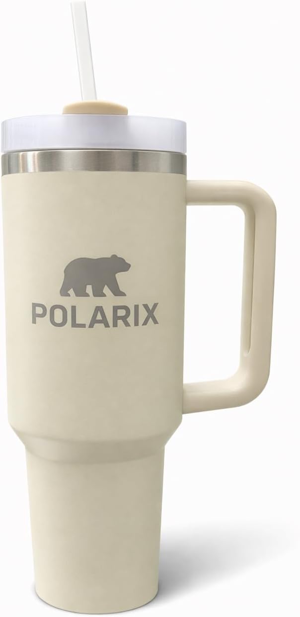 Botella de agua Polarix de acero inoxidable sin BPA con pajita