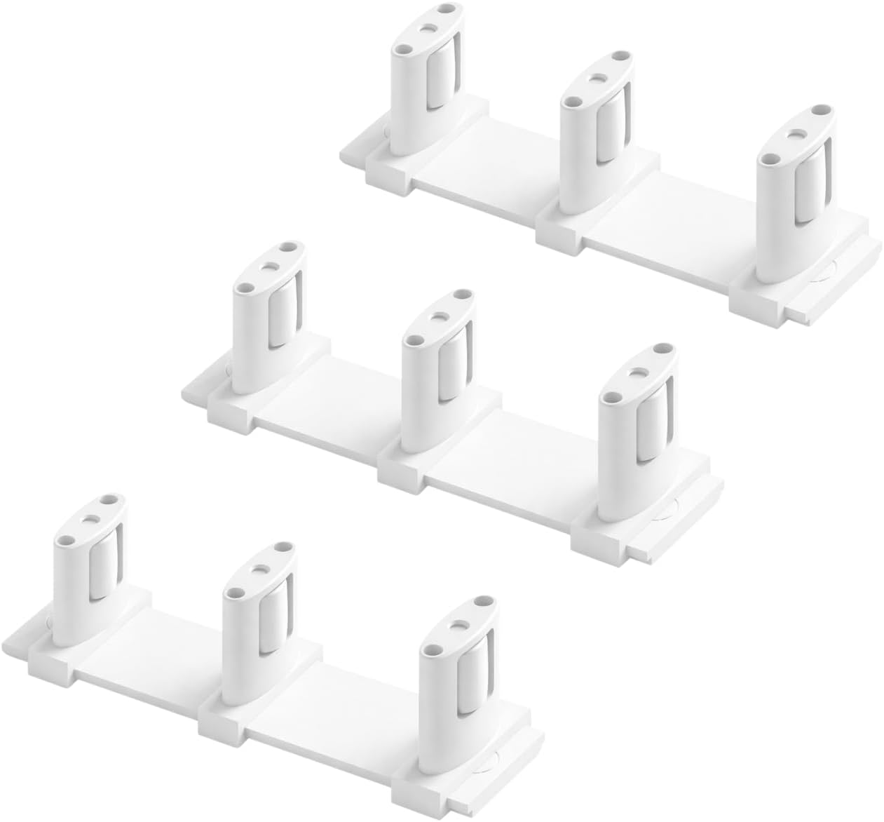 3 Puertas Correderas Armario Ajustables 3 Rodillos Blanco
