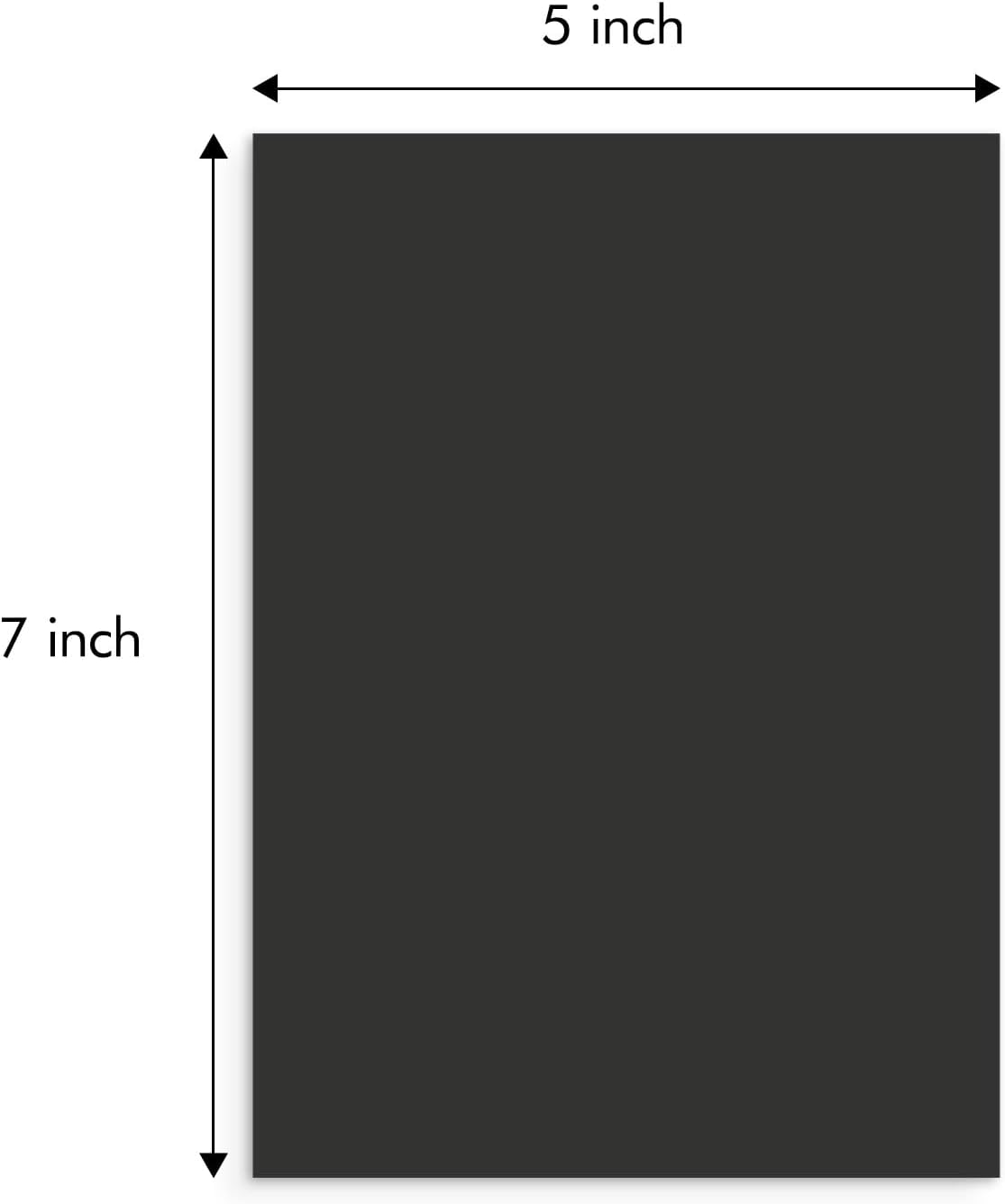 25 Tableros Negros 5x7 Sin Cortar Sin Ácidos Núcleo Blanco