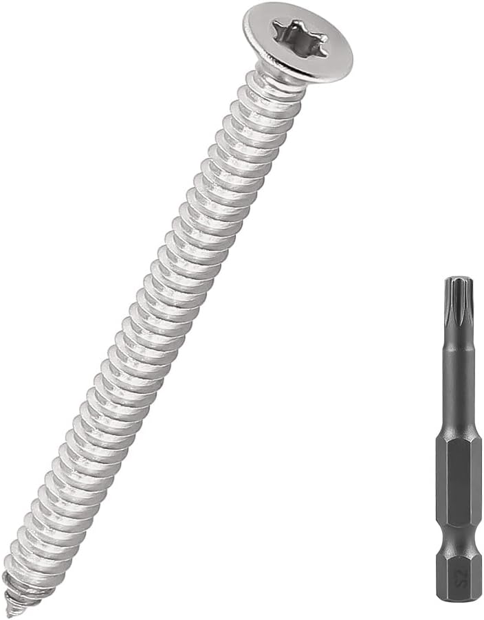 Tornillos Torx #10 x 3 acero inox set 30 pzas
