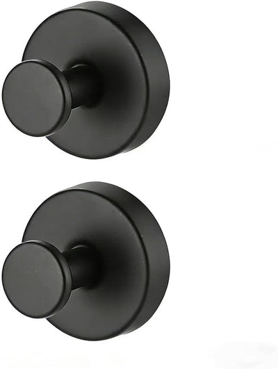 Ganchos ventosa adhesivo para baño cocina set 2 negro