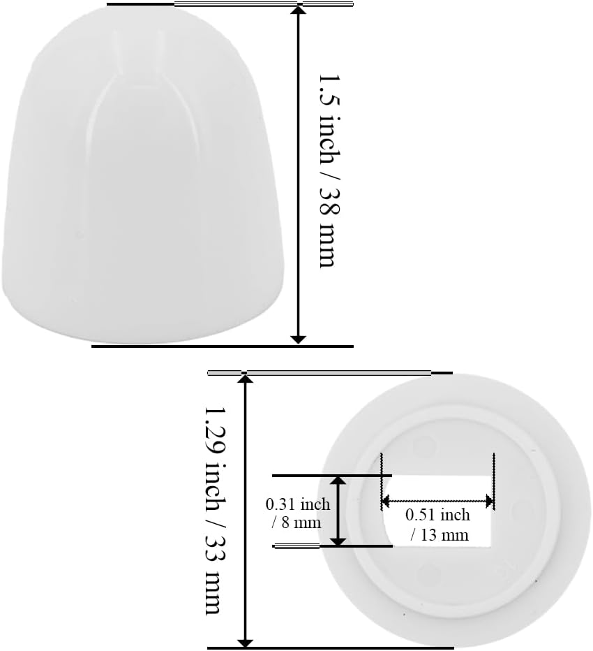 Tapas pernos inodoro decorativas 4 pzas 1.5pulg