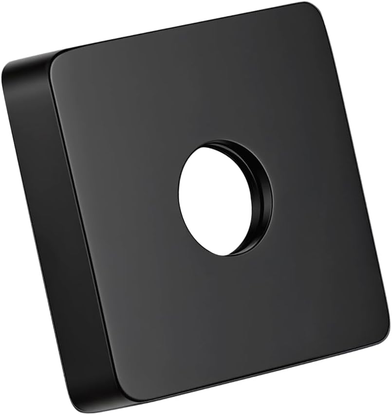 Brida brazo ducha 2.5pulg negra mate placa repuesto